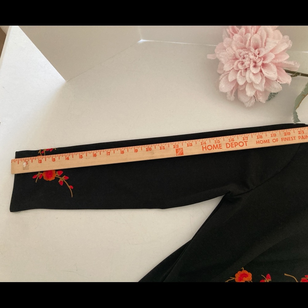 Black slimming dress Asian Floral design great fabric! 🌸 - Picture 14 of 14